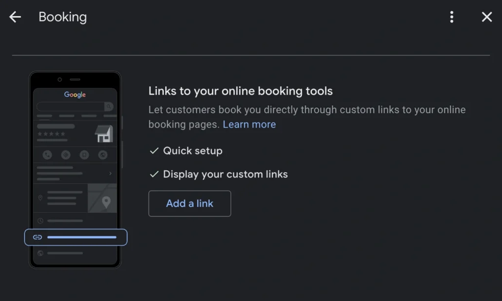 Russo Electrical GBP booking link setup
