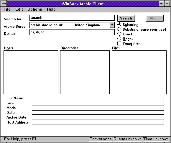 Archie search engine